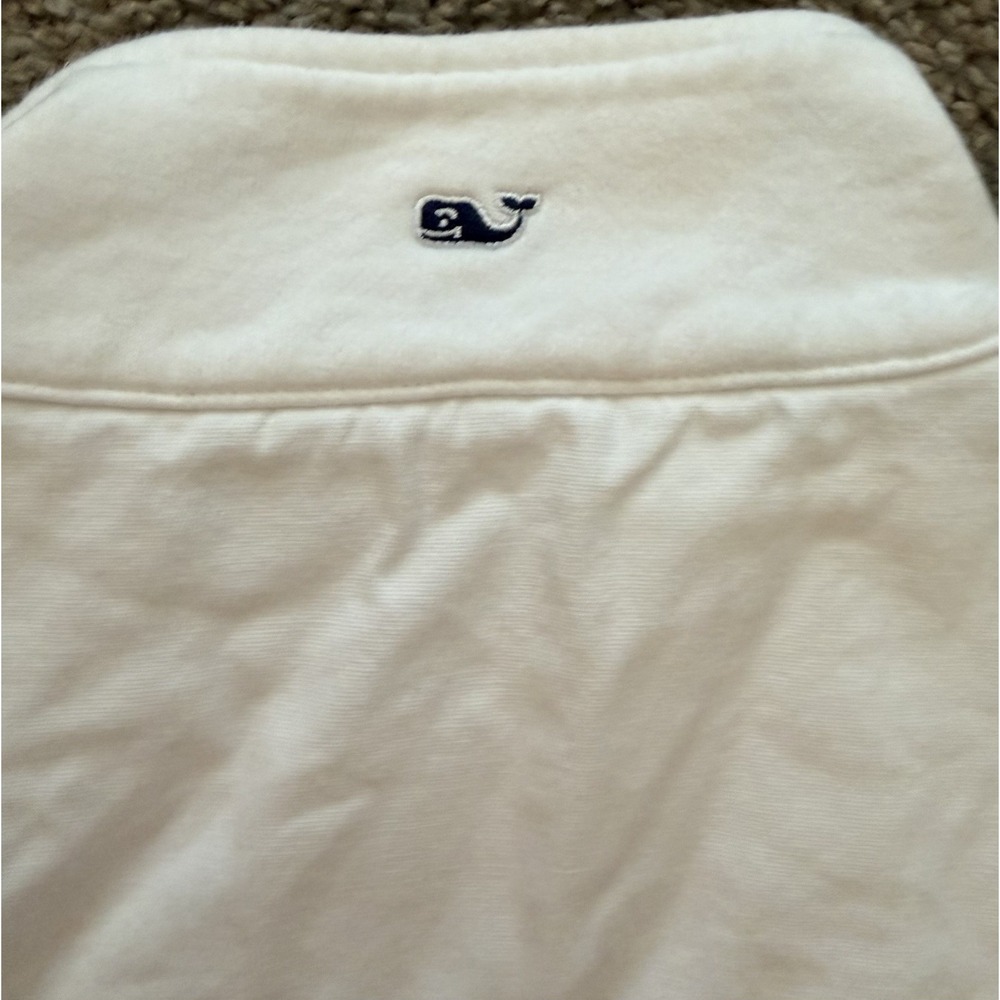 Vineyard Vines Women's Shep Shirt White Solid 1/4 Zip Pullover Size XL - Picture 4 of 10